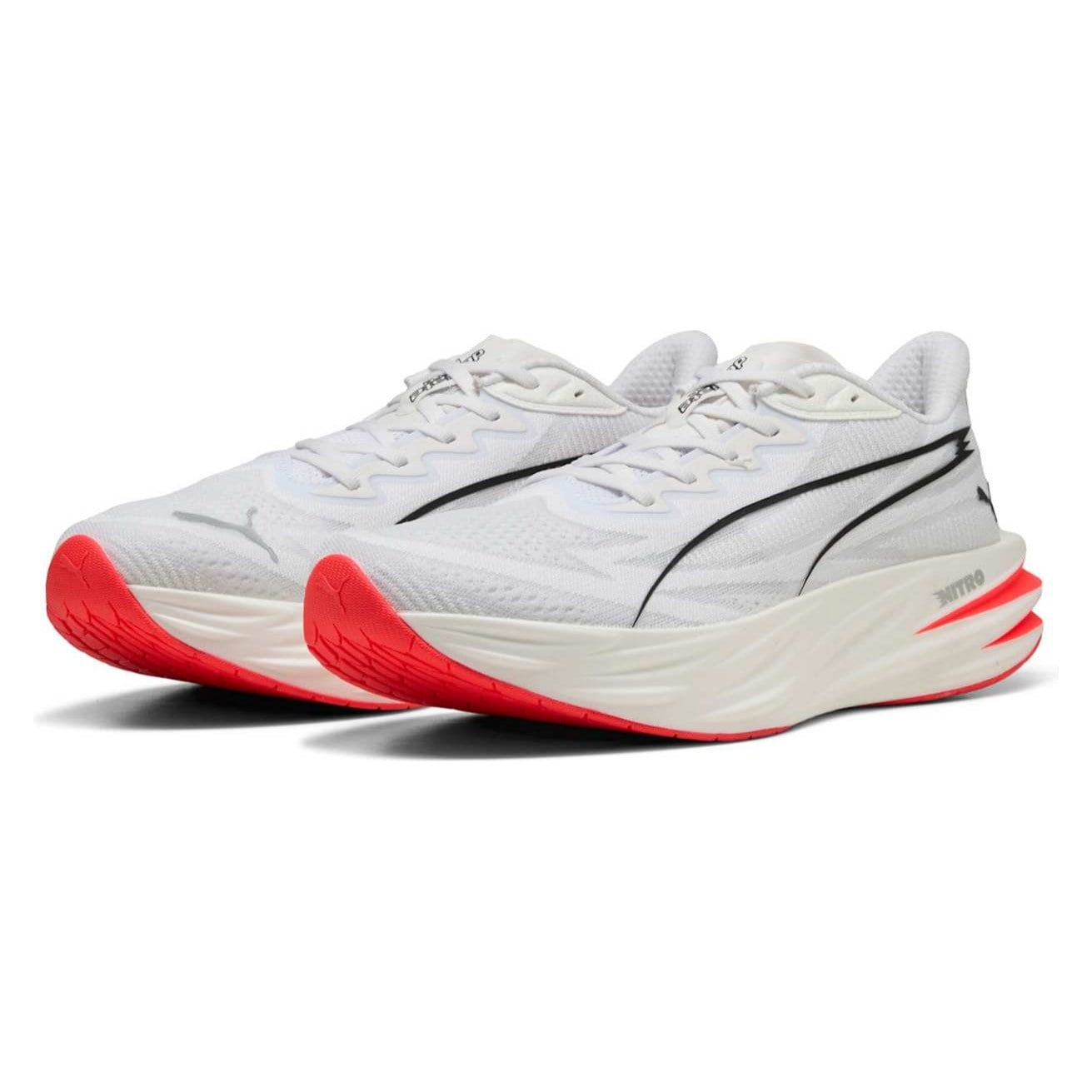 Puma Deviate Pure Nitro - Mens Running Shoes - White/Ultra Red - image 6