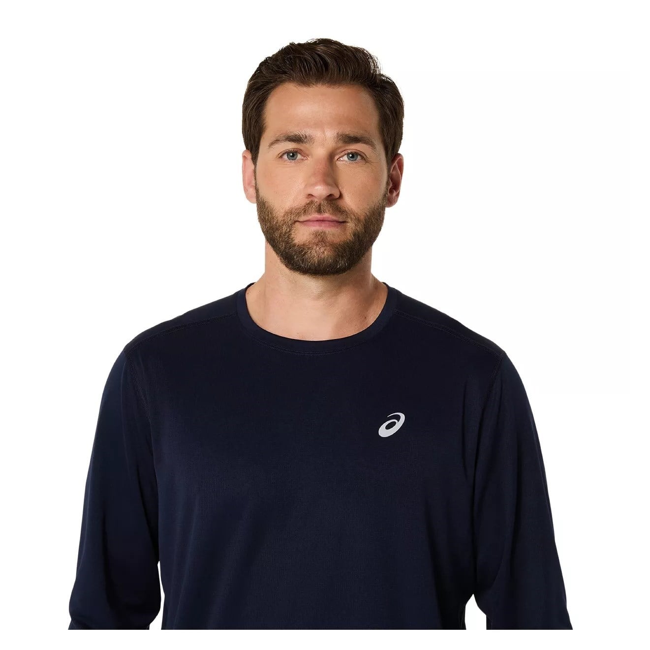 Asics Silver Mens Long Sleeve Top - Midnight