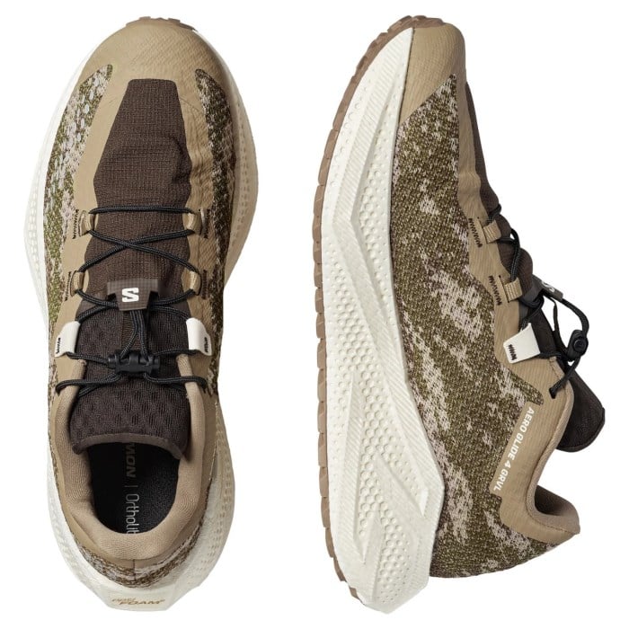 Salomon Aero Glide 4 GRVL - Mens Running Shoes - Safari/Vanilla Ice/Earth Brown