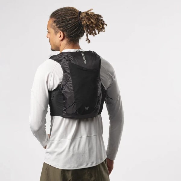 Salomon Active Skin 12 Set Hydration Vest + Flasks - Black/Metal