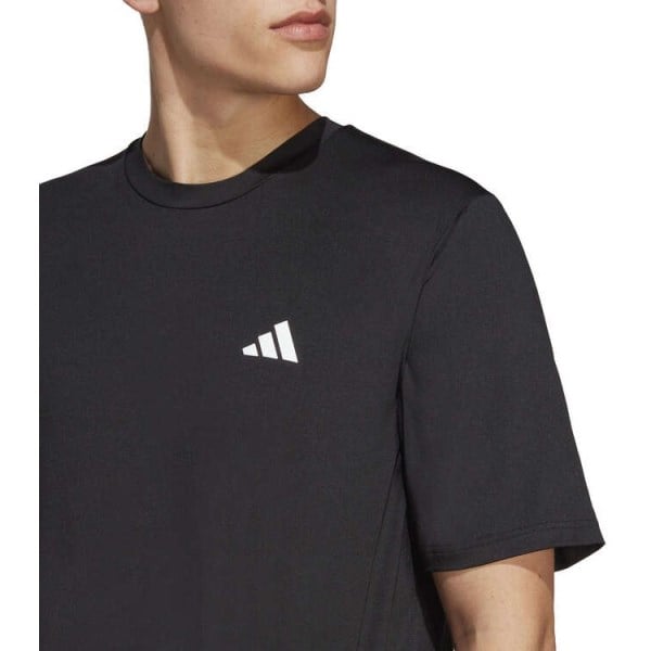Adidas Train Essentials Mens Stretch Training T-Shirt - Black/White