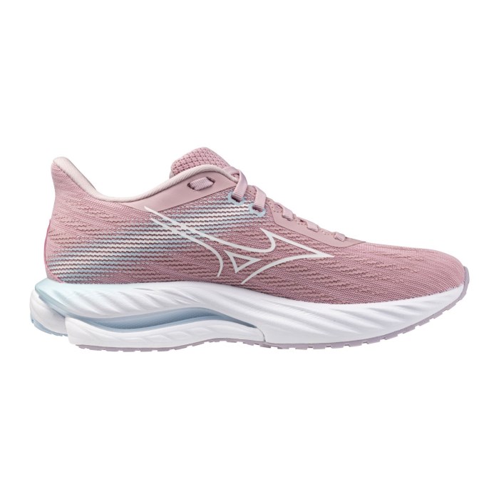 Mizuno Wave Inspire 21 - Womens Running Shoes - Bleached Mauve/White/Nantucket Breeze