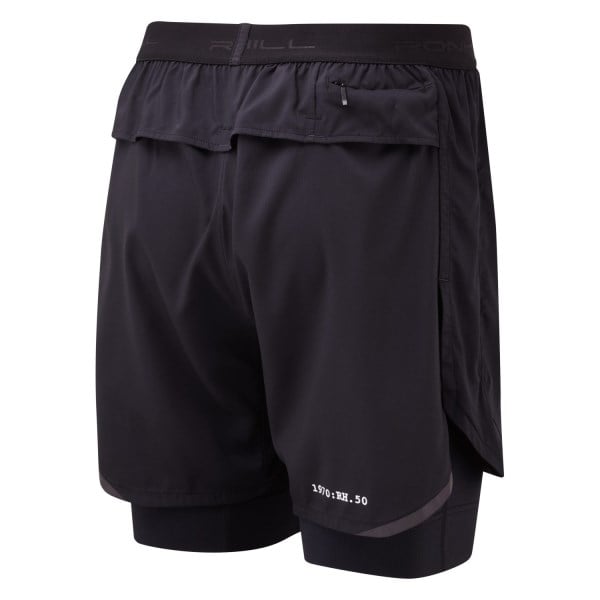 Ronhill Tech Revive Twin Mens Running Shorts - All Black