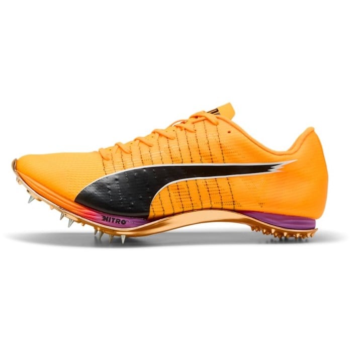 Puma evoSpeed 400 Nitro Elite 2 - Unisex Mid Distance Running Spikes - Sun Stream/Pure Magenta/Puma