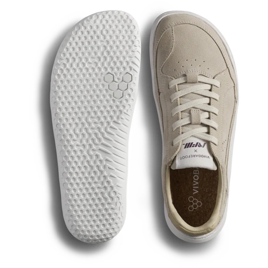 Vivobarefoot Gobi Sneaker II Premium Leather - Mens Walking Shoes - Sand/Fig