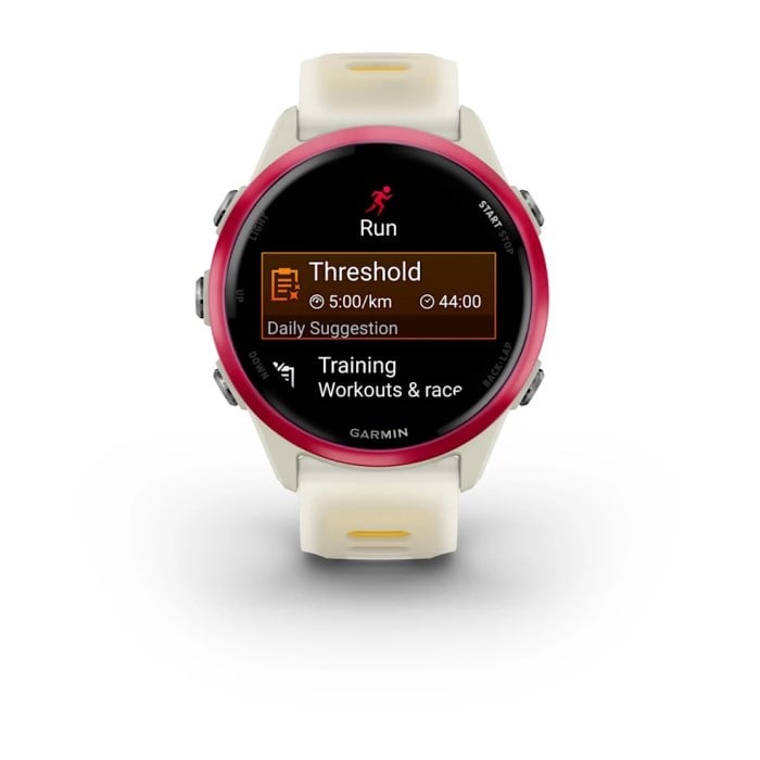 Garmin Forerunner 570 42mm - Advanced GPS Running Smartwatch - Bone/Raspberry/Mango