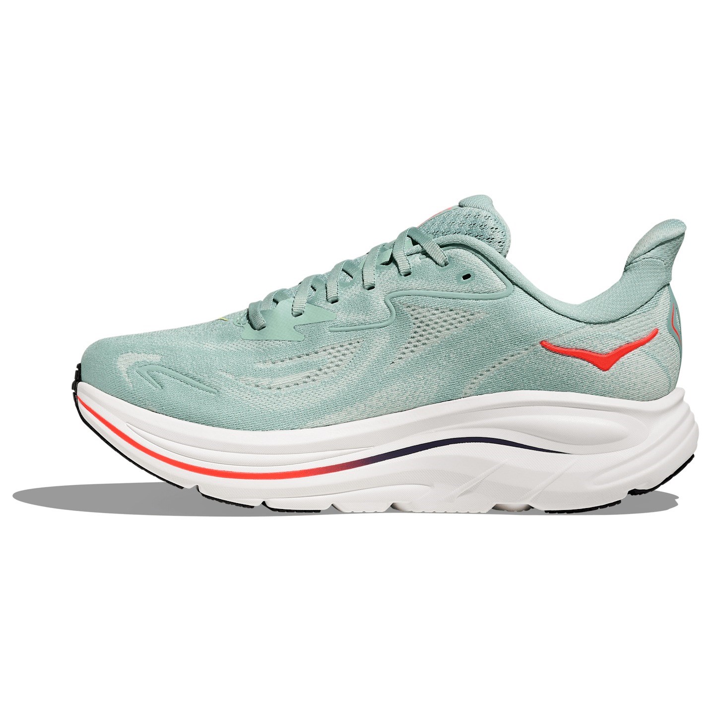 Hoka Clifton 10 - Mens Running Shoes - Sage/Neon Flame