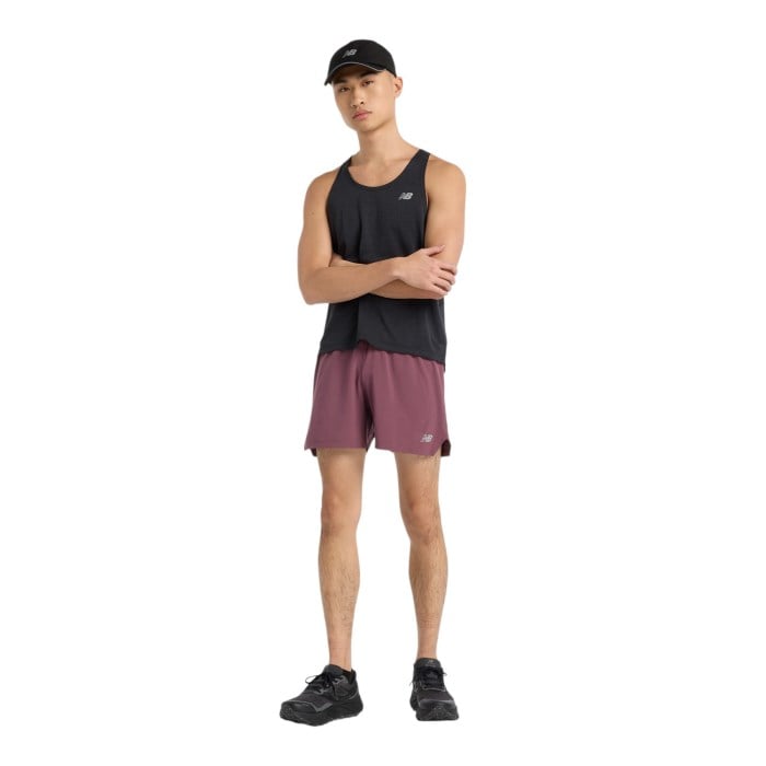 New Balance RC 5 Inch Mens Running Shorts - Faded Plum