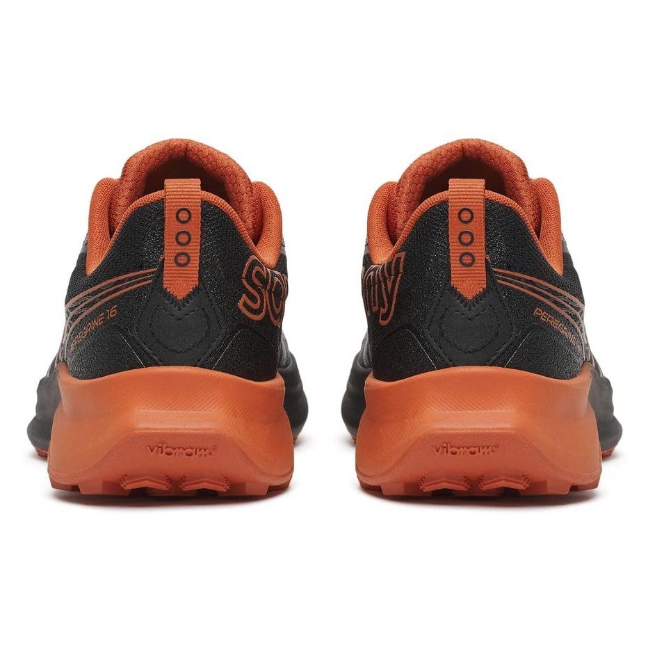 Saucony Peregrine 16 - Mens Trail Running Shoes - Black/Rust - image 4