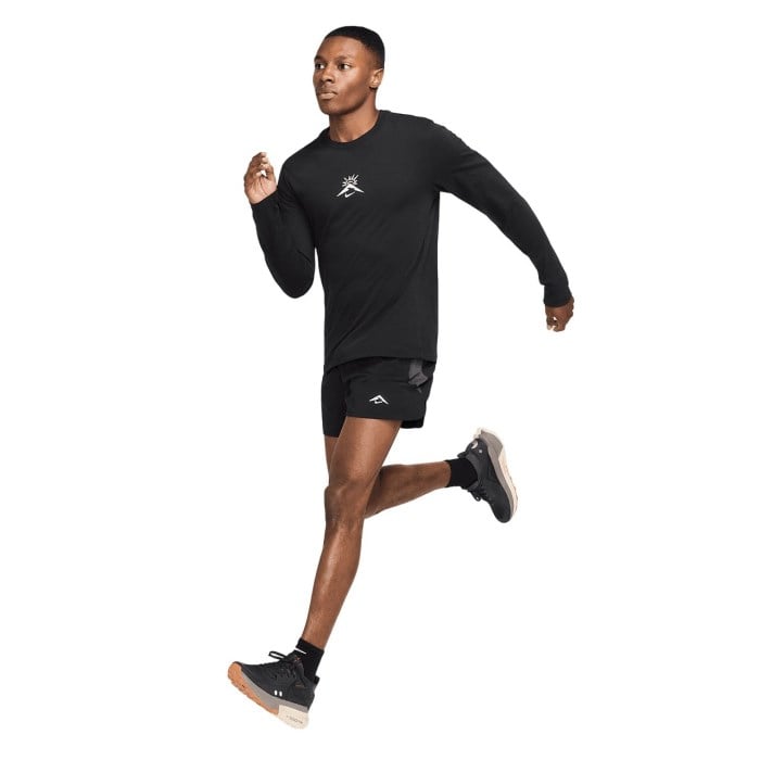 Nike Trail 6 Inch Brief-Lined Mens Running Shorts - Black/Anthracite/Summit White