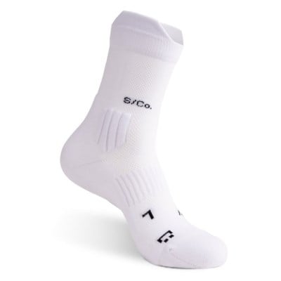 S/Co. Crew Unisex Running Socks - Chalk White