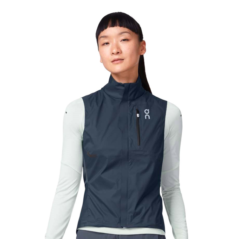 On Weather Vest レディース【XS】 Navy/Shadow On Running Womens Weather Vest - Navy/Shadow | RunDNA