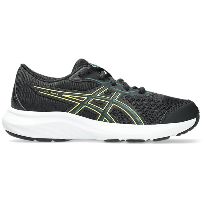 Asics Contend 9 GS - Kids Running Shoes - Black/Jasper Green