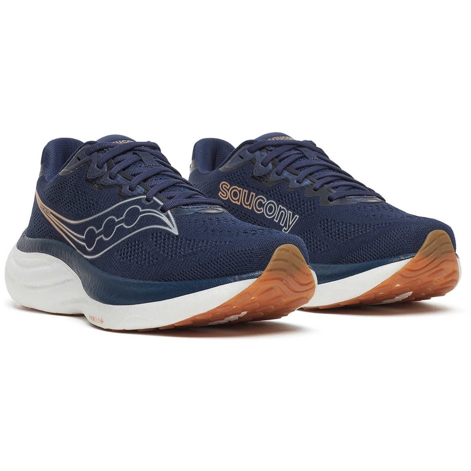 Saucony Ride 19 - Mens Running Shoes - Navy/Gum