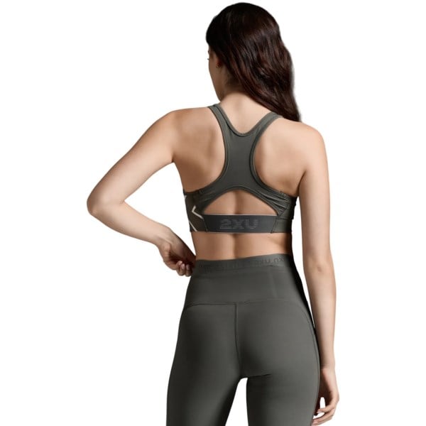 2XU Motion Racerback Womens Sports Bra - Jupiter/White