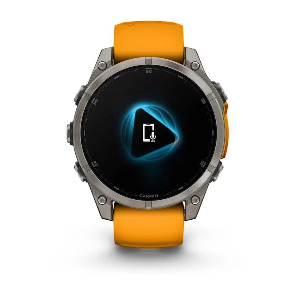 Garmin Fenix 8 47mm AMOLED Sapphire Edition Titanium Watch - Slate Grey/Black Silicone Band - image 7