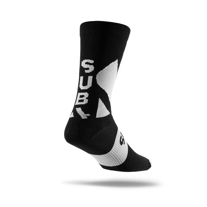 Sub4 3/4 Compression Crew Socks - Marathon - Black/White