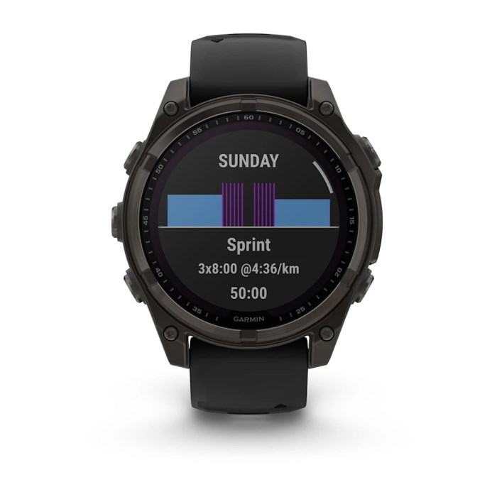Garmin Fenix 8 Solar 47mm Sapphire Edition Titanium Watch - Black/Pebble Grey Silicone Band - image 10