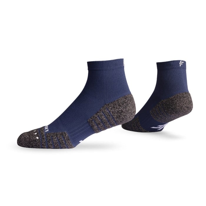 Lightfeet Performance Unisex Quarter Length Socks - Navy Blue