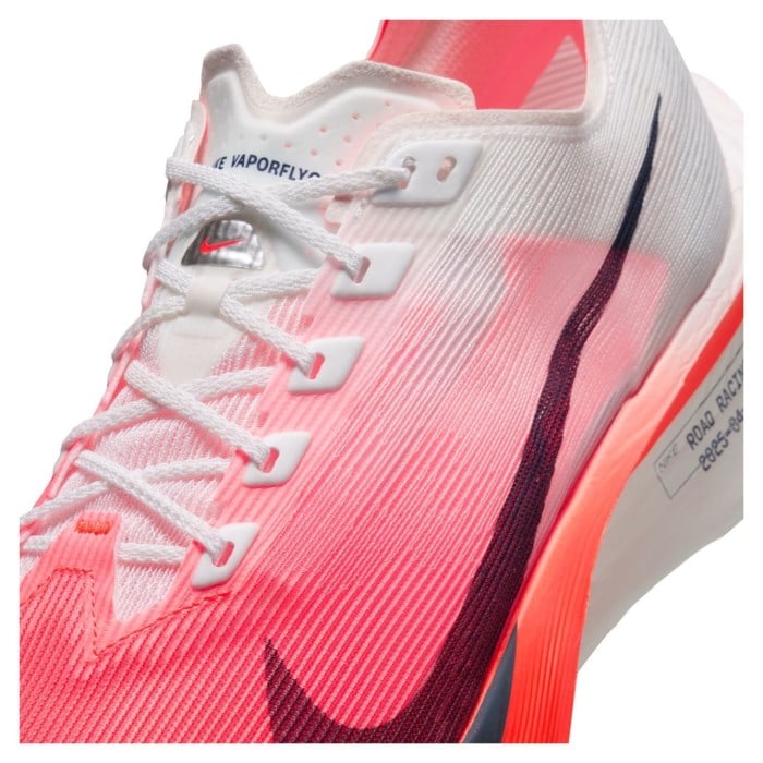 Nike ZoomX Vaporfly 4 - Mens Racing Shoes - White/Midnight Navy/Bright Crimson