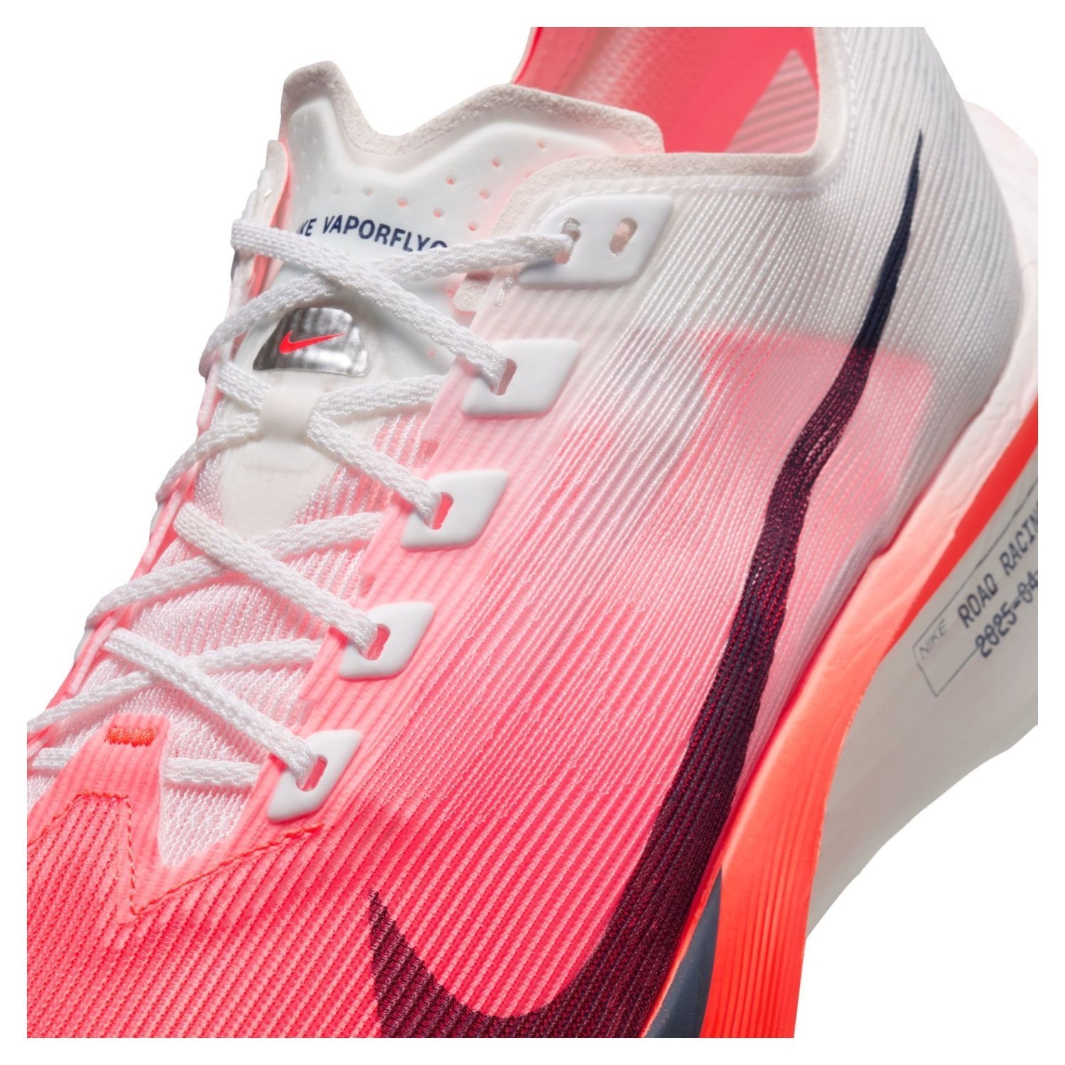 Nike ZoomX Vaporfly 4 - Mens Racing Shoes - White/Midnight Navy/Bright Crimson