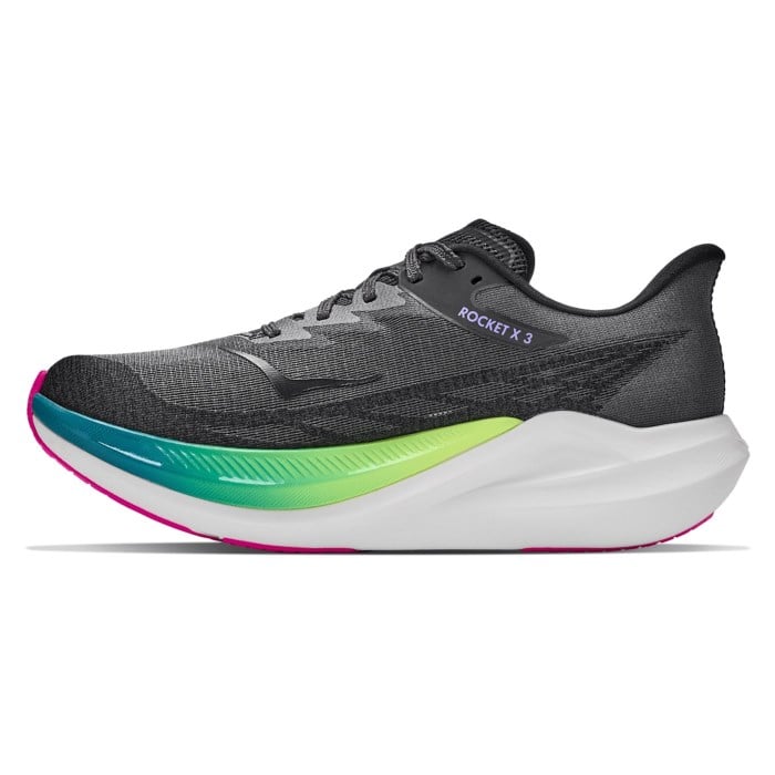 Hoka Rocket X 3 - Unisex Racing Shoes - Black/Neon Nebula - image 3