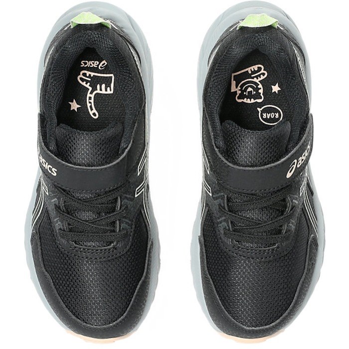 Asics Gel Venture 9 PS - Kids Trail Running Shoes - Black/Whisper Green