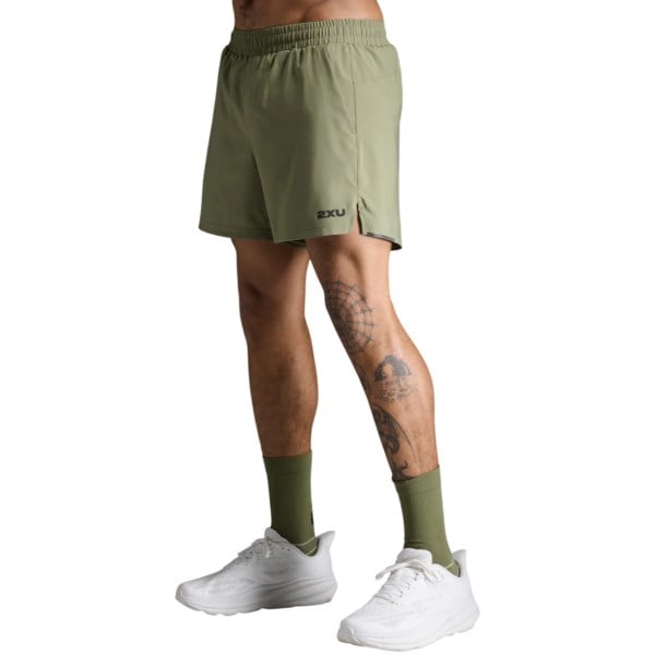 2XU Aero 5 Inch Mens Running Shorts - Hunter/Black Reflective