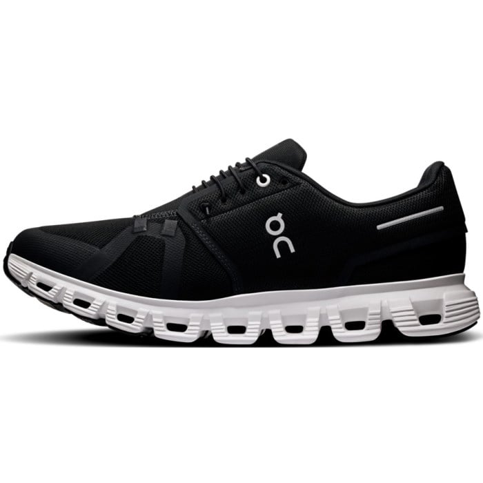 On Cloud 6 - Mens Running Shoes - Black/White