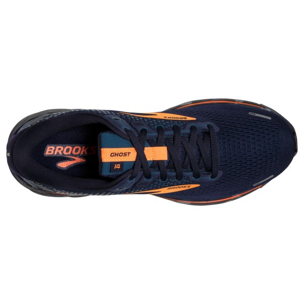 Brooks Ghost 14 - Mens Running Shoes - Camo Navy/Grey/Orange