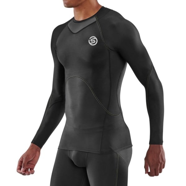 Skins Series-3 Mens Compression Long Sleeve Top - Black