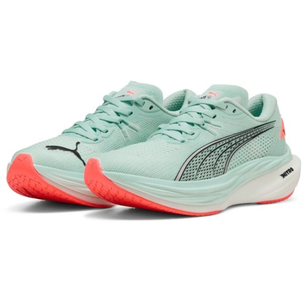 Puma Deviate Nitro 3 - Womens Running Shoes - Peaceful Blue/Glowing Red