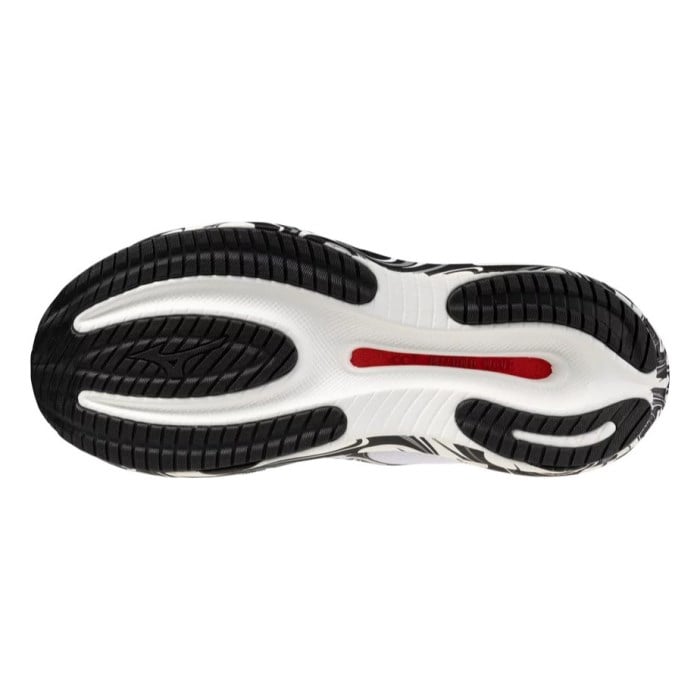 Mizuno Wave Rider 30 - Unisex Running Shoes - White/Black/High Risk Red - image 3