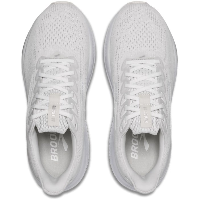 Brooks Ghost 17 - Womens Running Shoes - White/White/Grey