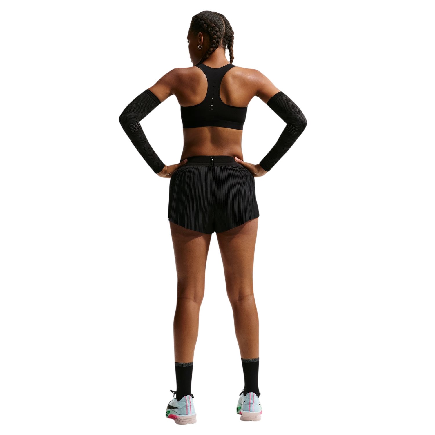 Nike Swift Womens High-Support Lightly Lined Sports Bra - Black/Reflective Silver