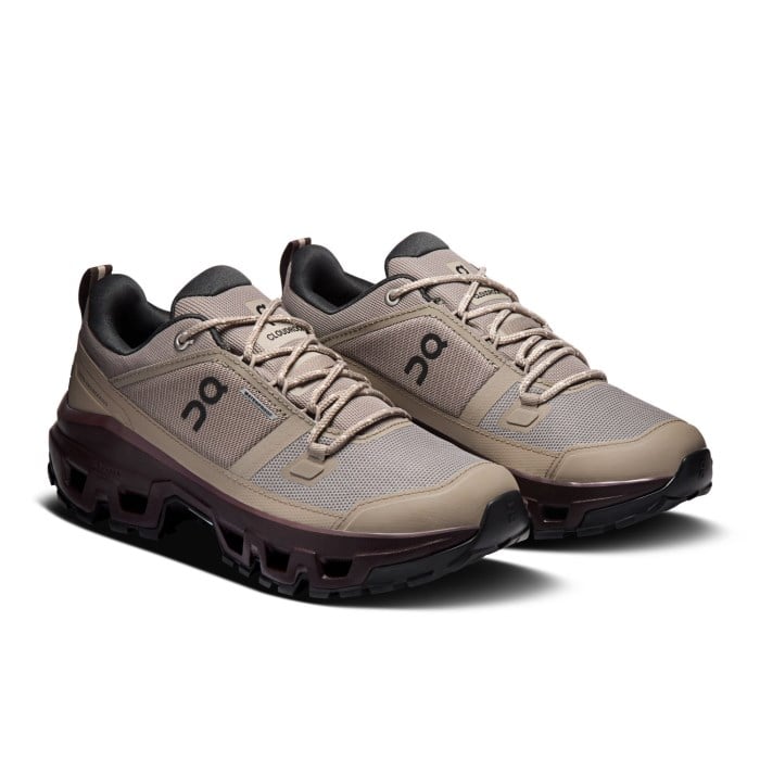 On Cloudrock Low Waterproof - Womens Hiking Shoes - Cinder/Ox