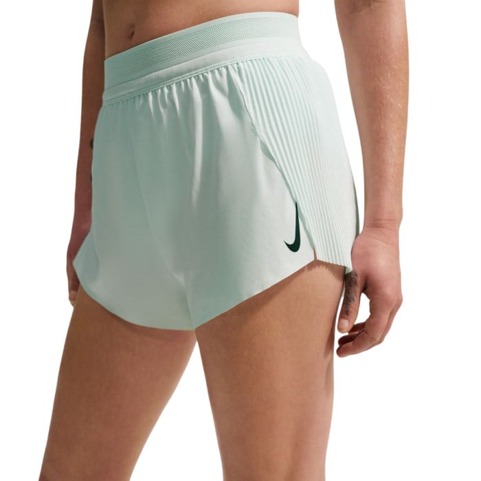 Nike AeroSwift Mid-Rise 3 Inch Womens Running Shorts - Barely Green/Black