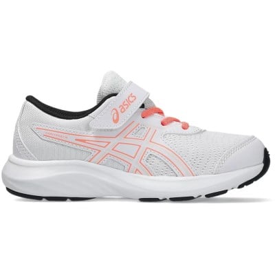 Asics Contend 9 PS - Kids Running Shoes - White/Pearl Pink