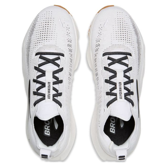 Brooks Glycerin Flex - Mens Running Shoes - White/Black/Gum - image 4