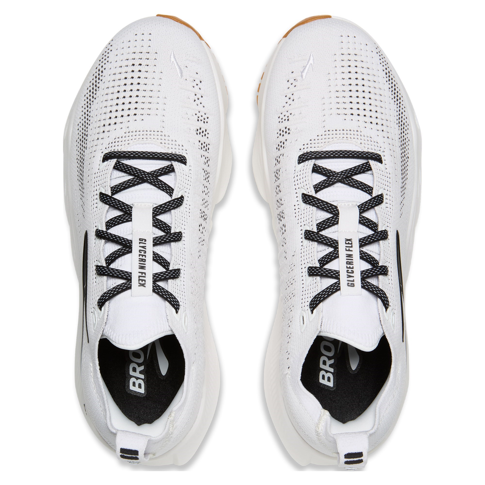 Brooks Glycerin Flex - Mens Running Shoes - White/Black/Gum - image 4