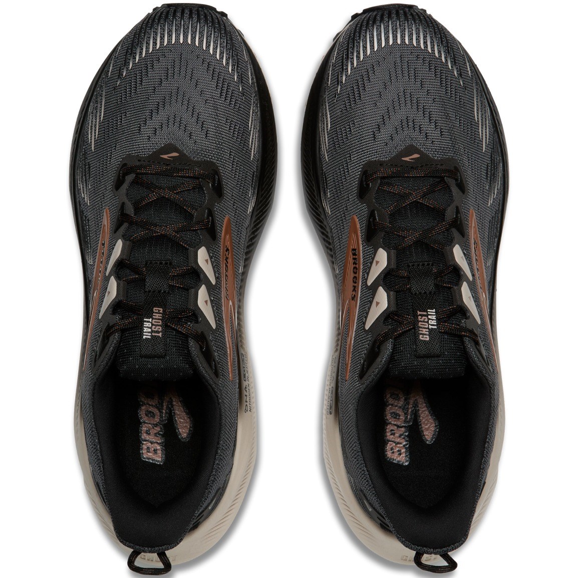 Brooks Ghost Trail - Mens Trail Running Shoes - Ebony/Black/Clove