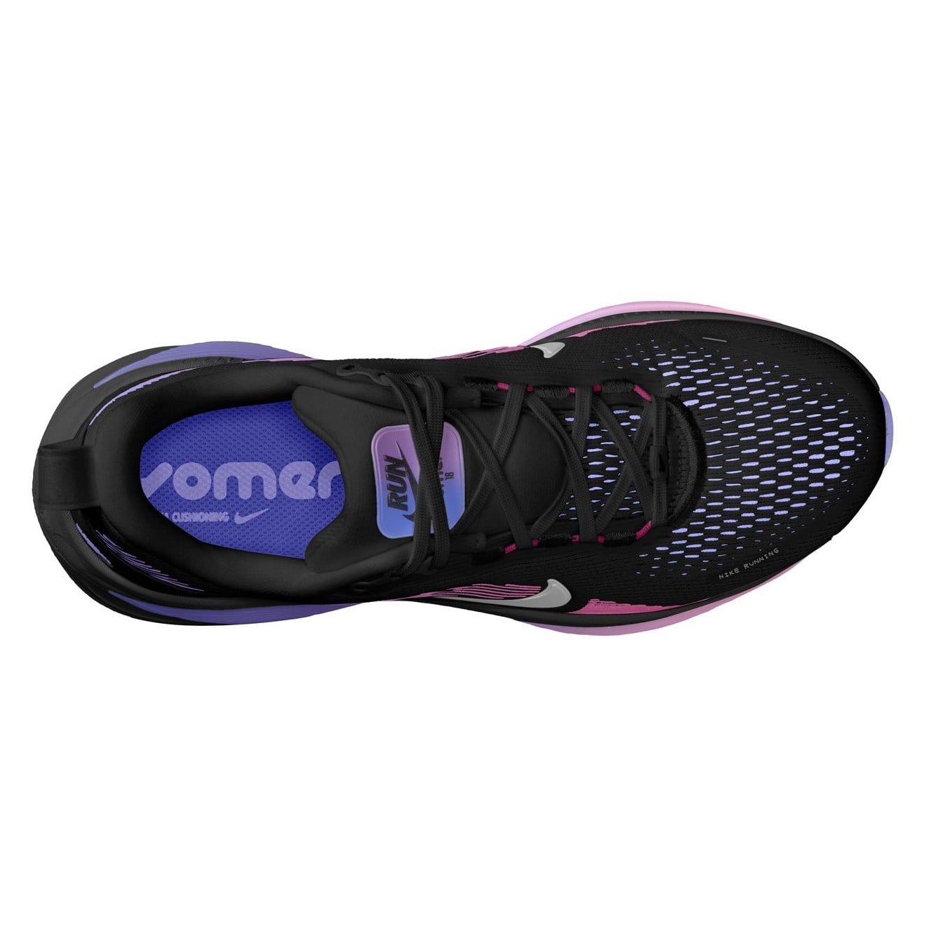 Nike Vomero 18 - Womens Running Shoes - Black/Metallic Silver/Persian Violet - image 7
