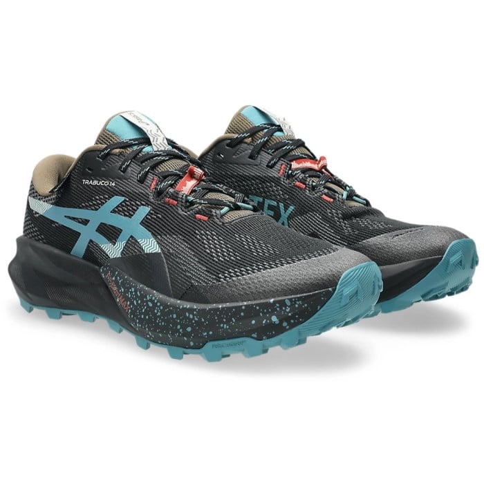 Asics Gel Trabuco 14 GTX - Mens Trail Running Shoes - Black/Misty Pine
