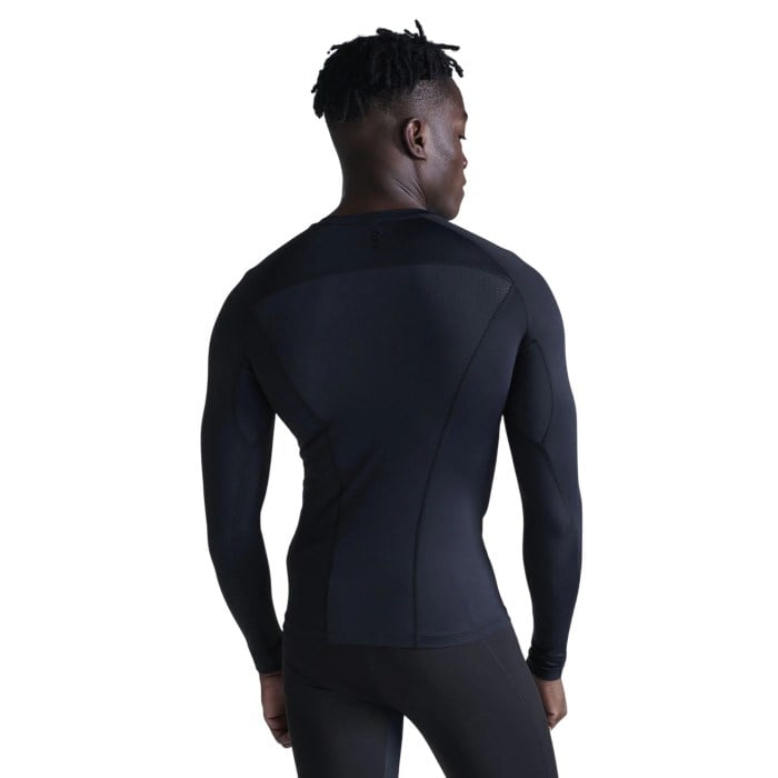 2XU Core Compression Mens Long Sleeve Running Top - Black/Black - image 2