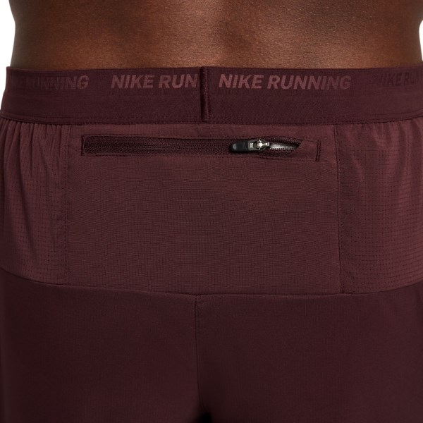 Nike Mens Stride Dri-Fit 7 inch Breif Lined Running Shorts - Burgundy Crush/Black/Reflective Silver