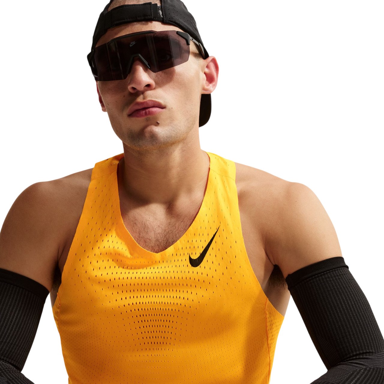 Nike Aeroswift Dri-Fit ADV Mens Running Singlet - Laser Orange/Black