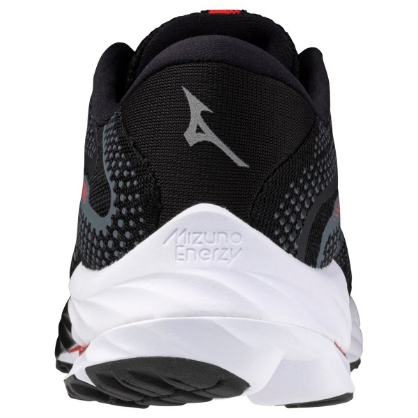 Mizuno Wave Rider 27 - Mens Running Shoes - Black/Nickel/Cayenne
