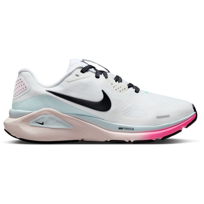 Nike Air Zoom Structure 26 - Womens Running Shoes - White/Black/Glacier Ice/Hyper Pink