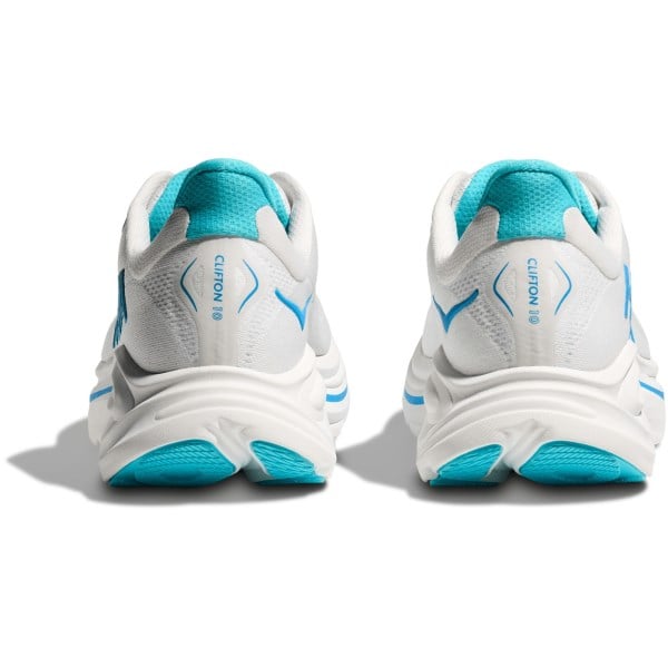 Hoka Clifton 10 - Mens Running Shoes - White/Sky Blue