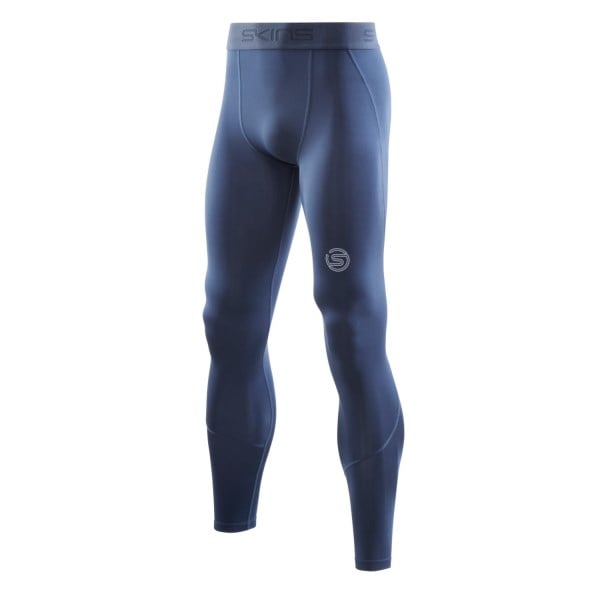 Skins Series-2 Mens Compression Long Tights - Navy Blue